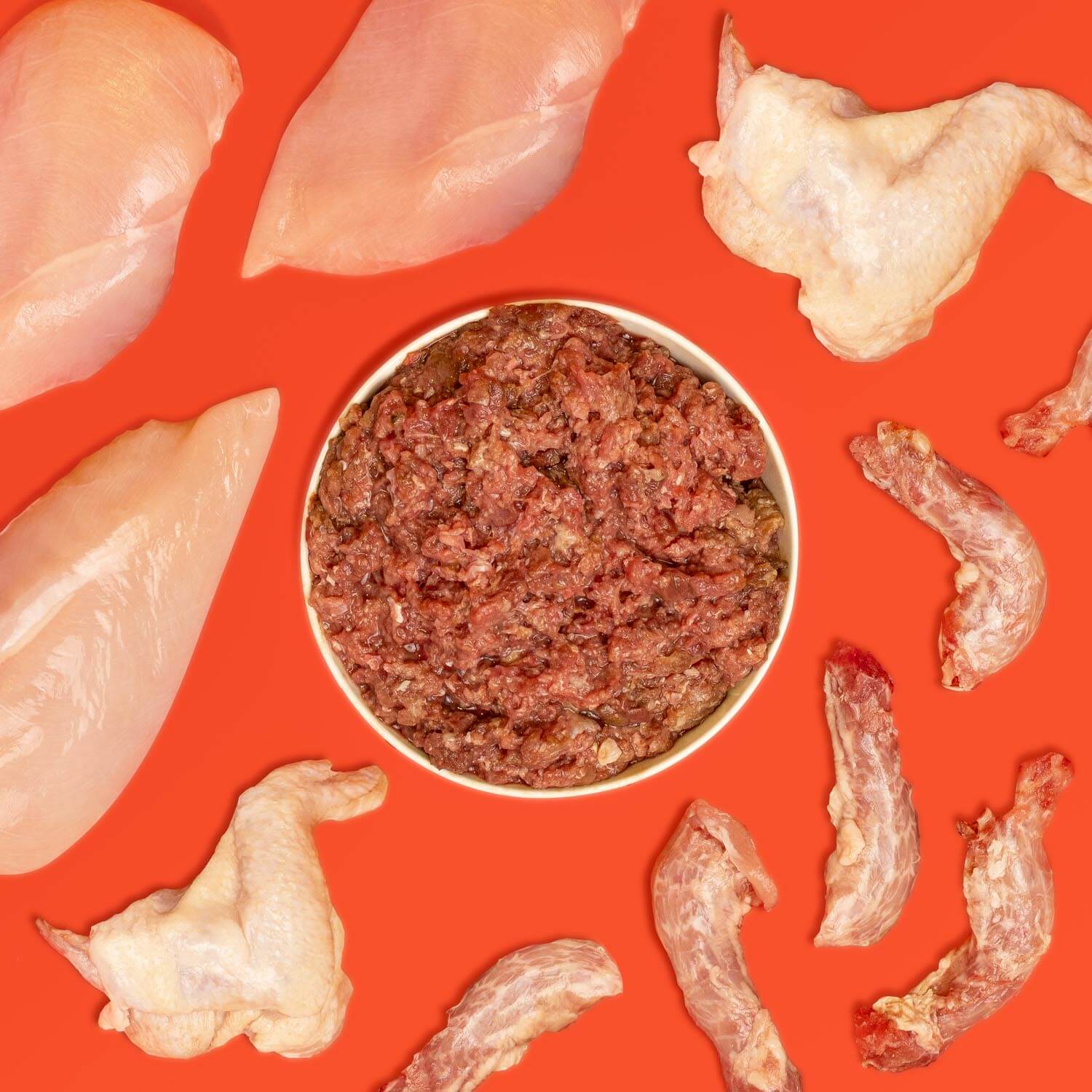 Chicken Meat & Offal Blend - 1kg Organ meat for pets
Chicken offal pet food
Balanced meat pet meals
Raw diet with offal
High-nutrient meat blends
Sustainable meat pet food
Dog food with organ meats